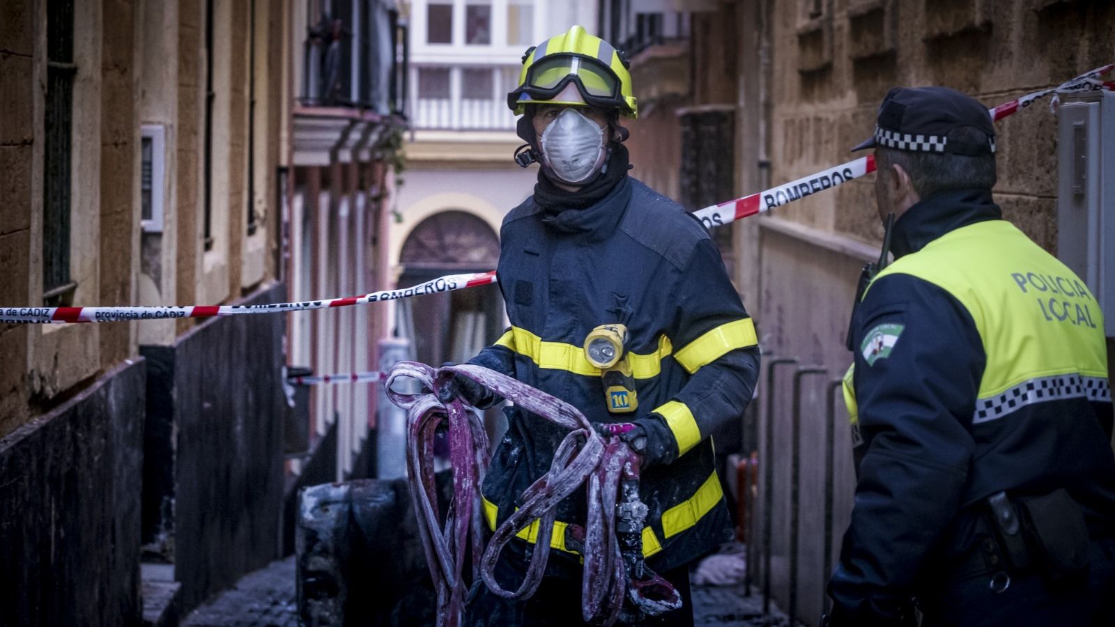 Las imágenes del incendio de la calle Marqués de Cádiz