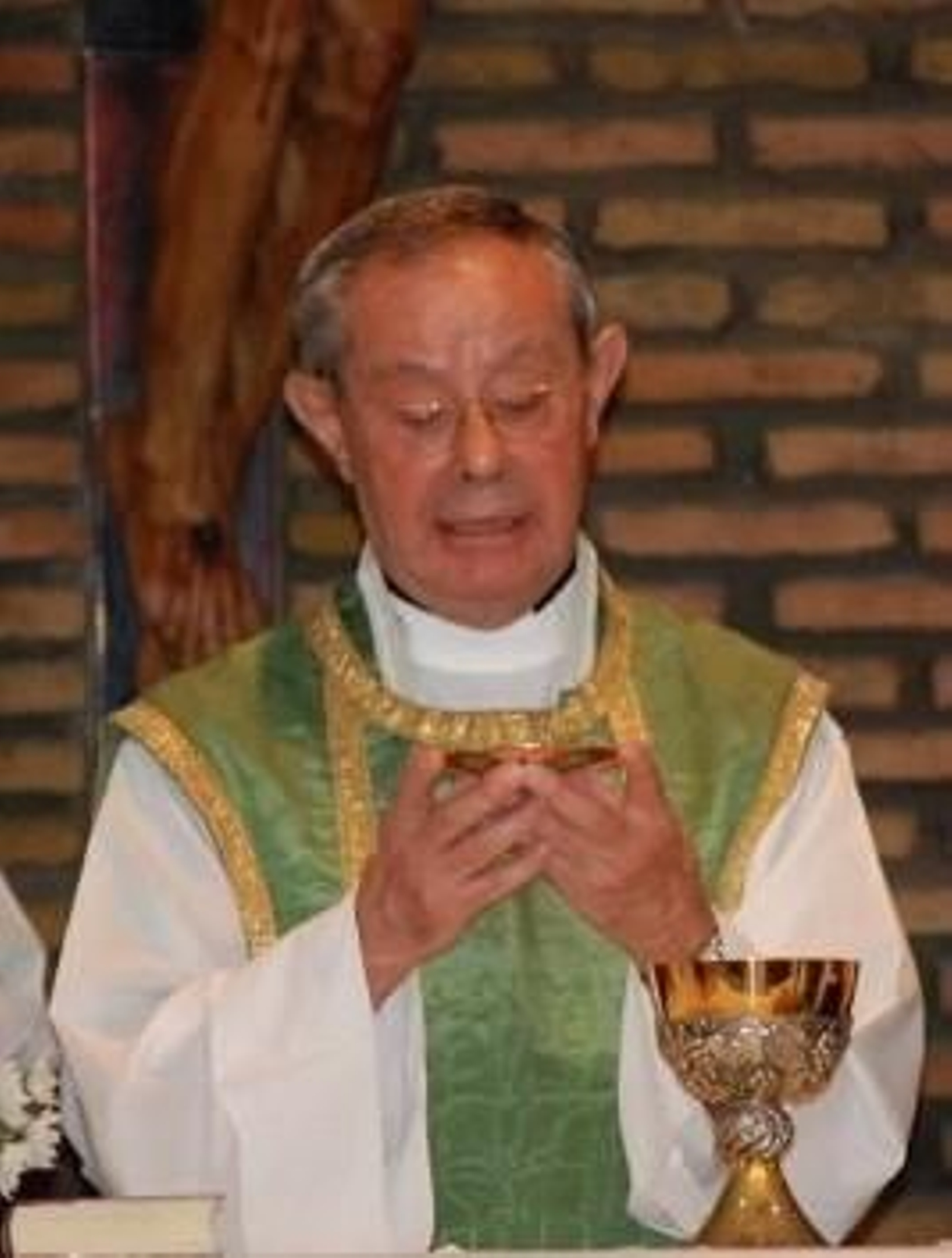 Jesús María Alcedo durante una eucaristía.