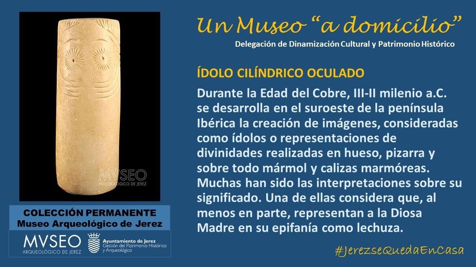 Ídolo cilíndrico oculado.