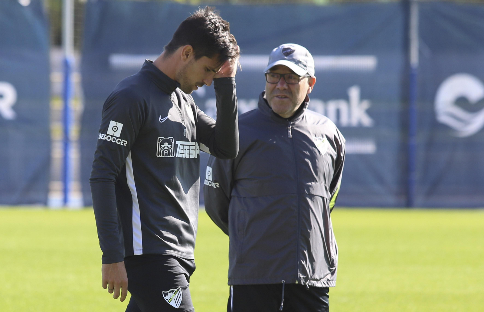 Adrián, durante un entrenamiento de la presente semana.