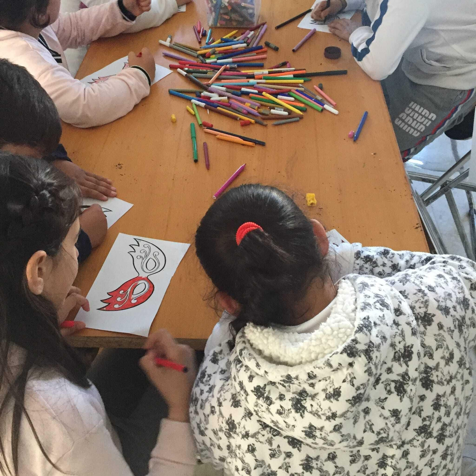Niños del programa infantil de Cáritas ‘Culara’, en Puerto Serrano.