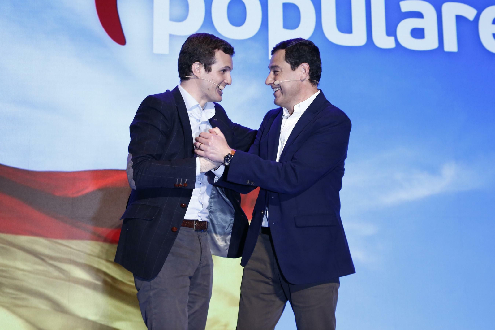 Imágenes del mitin del PP en Granada con Pablo Casado y Juanma Moreno