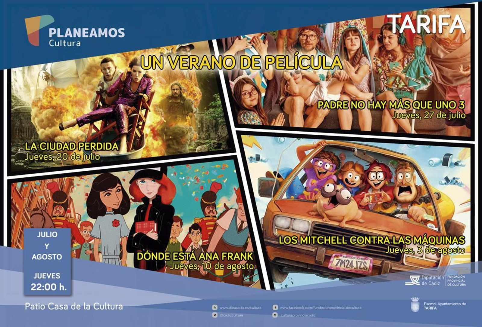 Cartel genérico de las proyecciones en Tarifa.