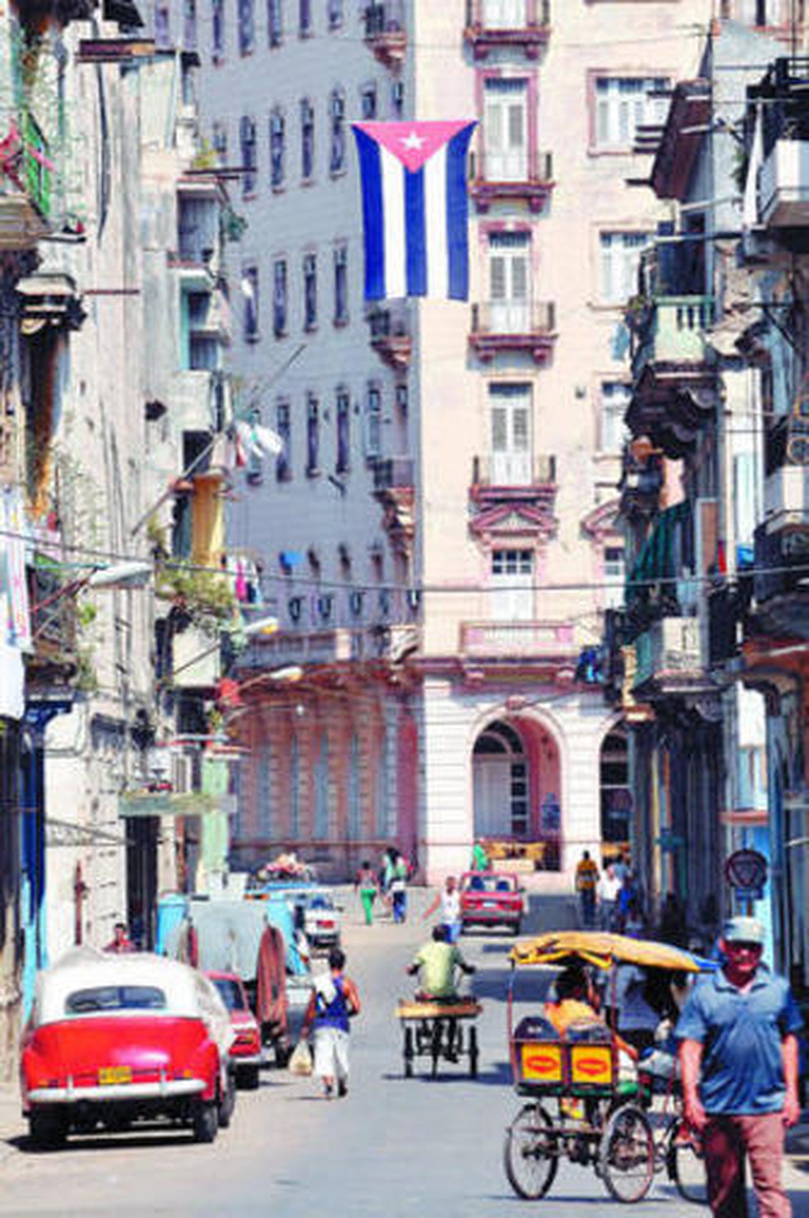 Aspecto de una calle de La Habana este verano.