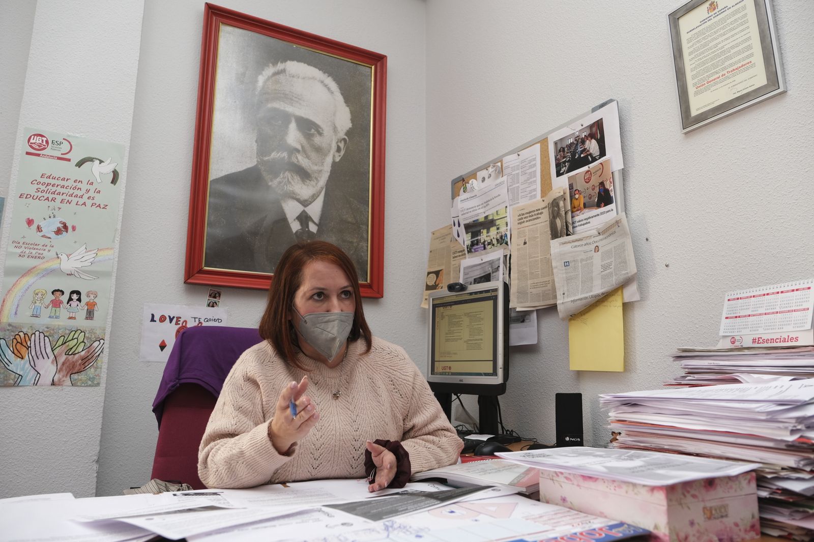 Carmen Vidal, secretaria general de UGT Almería, recienemente reelegida en el cargo, ha hecho balance de 2021 y ha abordado los retos del presente 2022 para Diario de Almería.