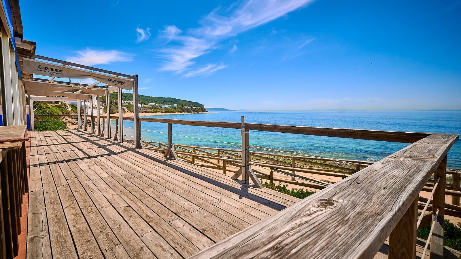 Una vista general de la playa de La Laja en los Caños de Meca la mañana del pasado miércoles.