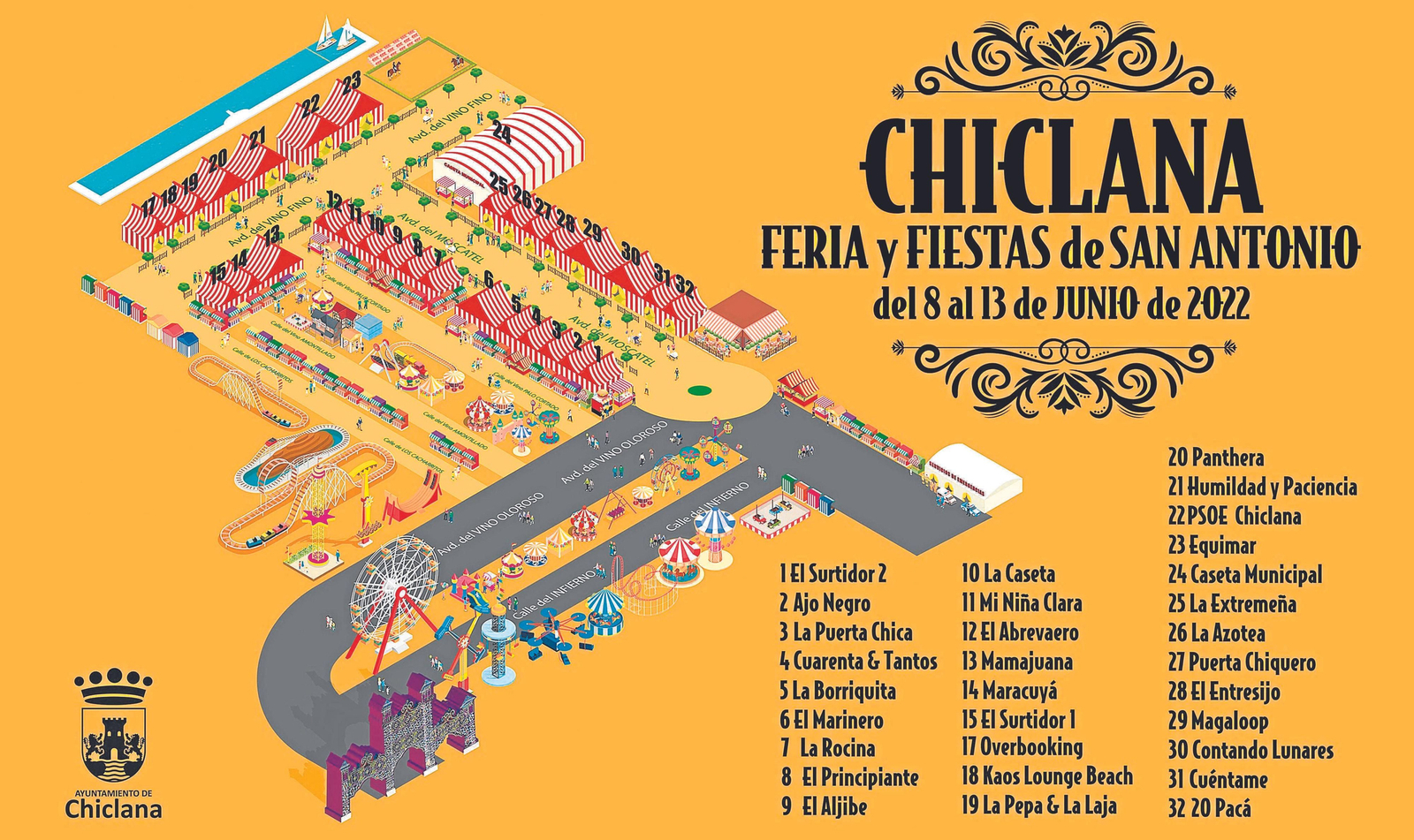 Mapa del recinto ferial