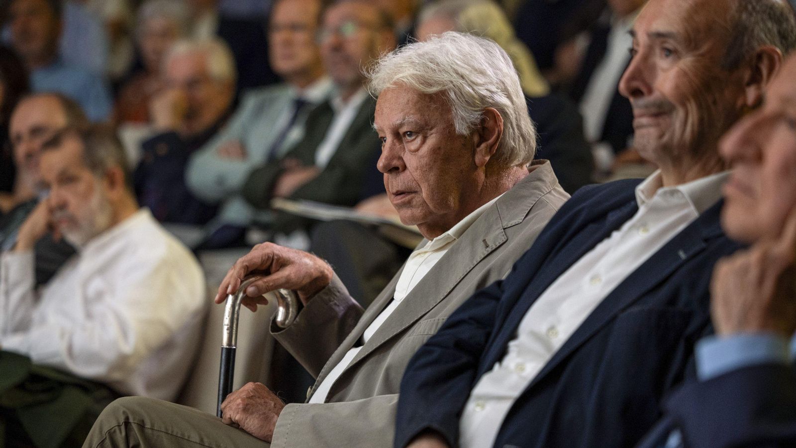 Felipe González, durante la presentación del libro de Virgilio Zapatero.