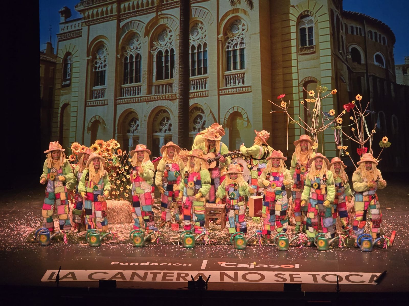 Una imagen de la actuación de 'Los del huerto'.