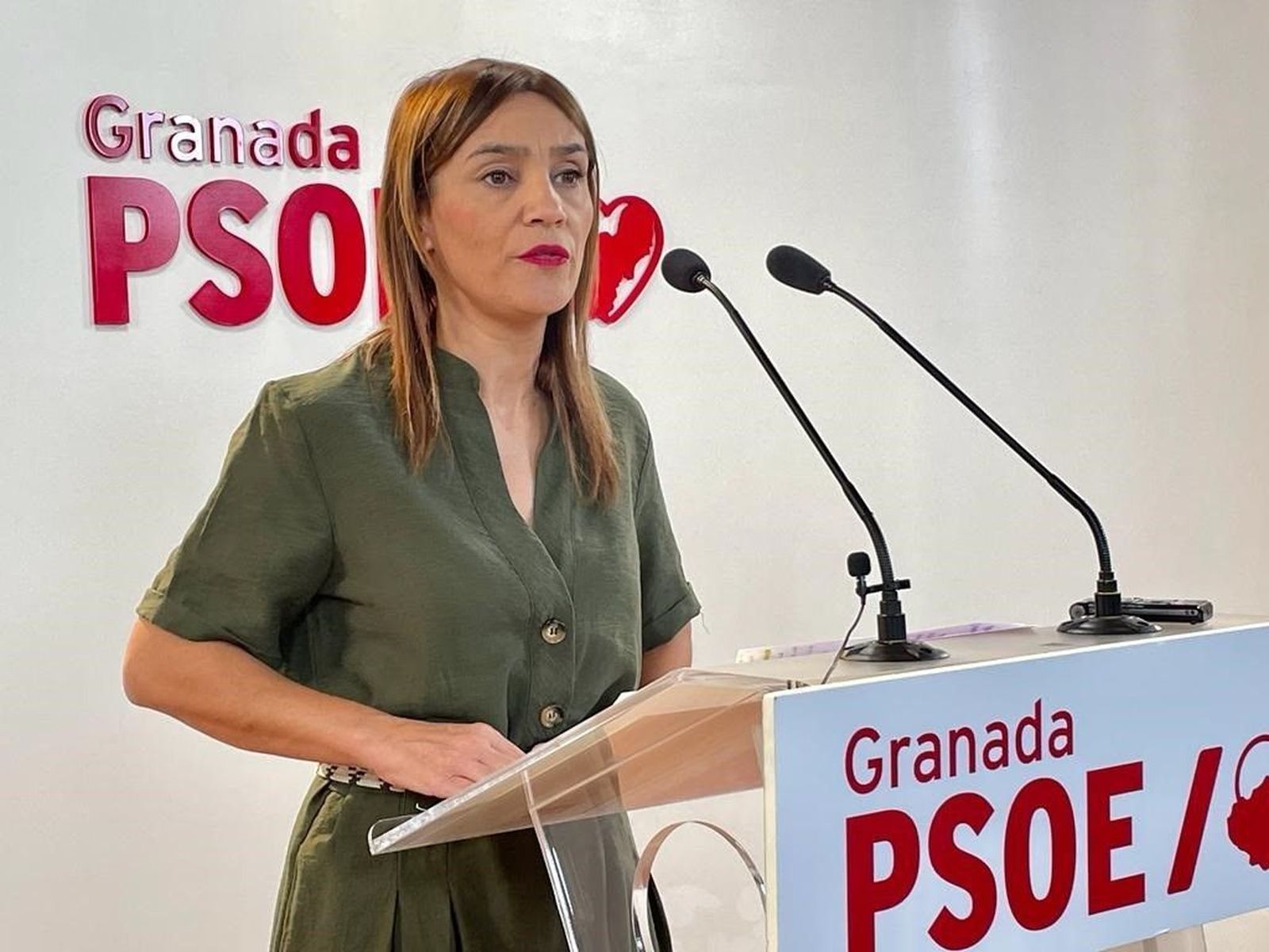 Olga Manzano en rueda de prensa
