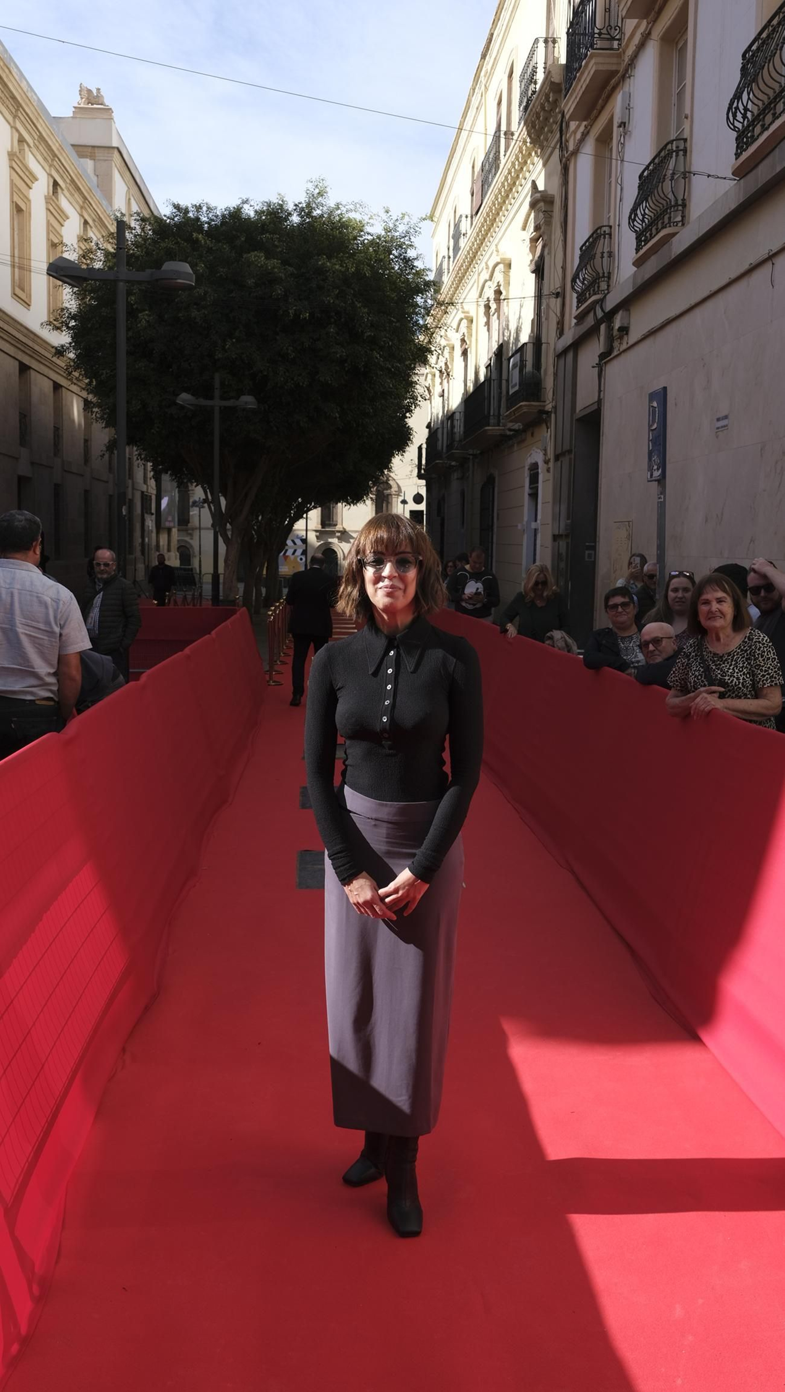 Verónica Sánchez, una estrella de FICAL en el Paseo de la Fama de Almería, en imágenes