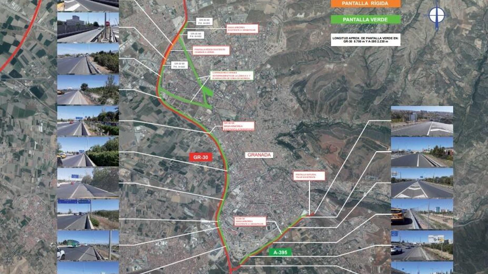 Recorrido del bosque lineal que propone Carazo en Granada Recorrido del bosque lineal que propone Carazo en Granada