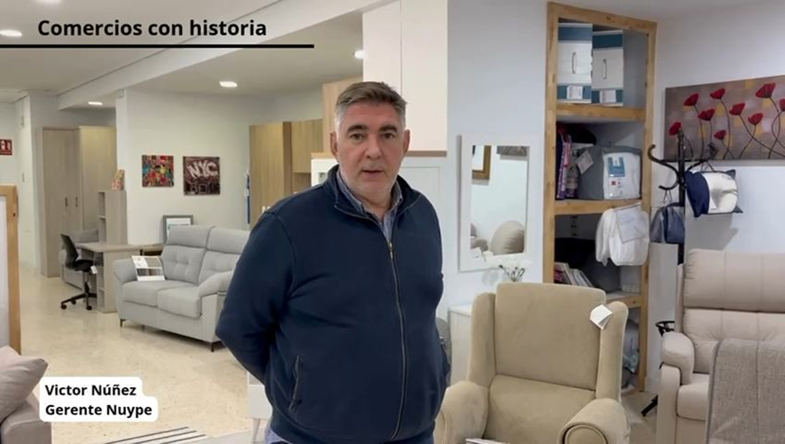 Víctor Núñez, en colchonería Nuype.