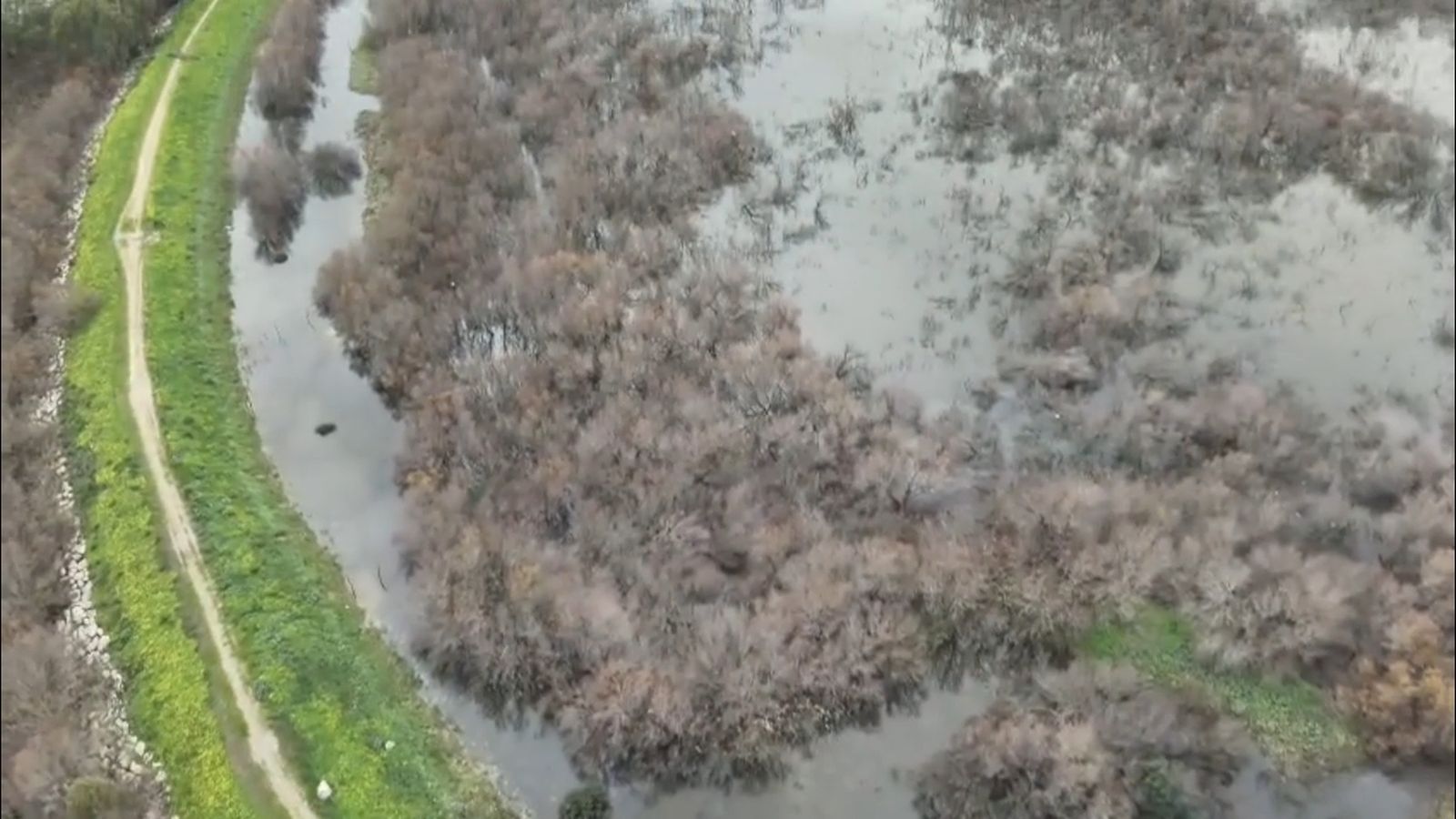 La UME, achicando agua el El Portal