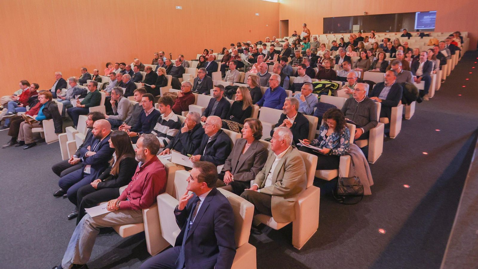 El auditorio de la Cámara de Comercio de Granada se llenó por completo.