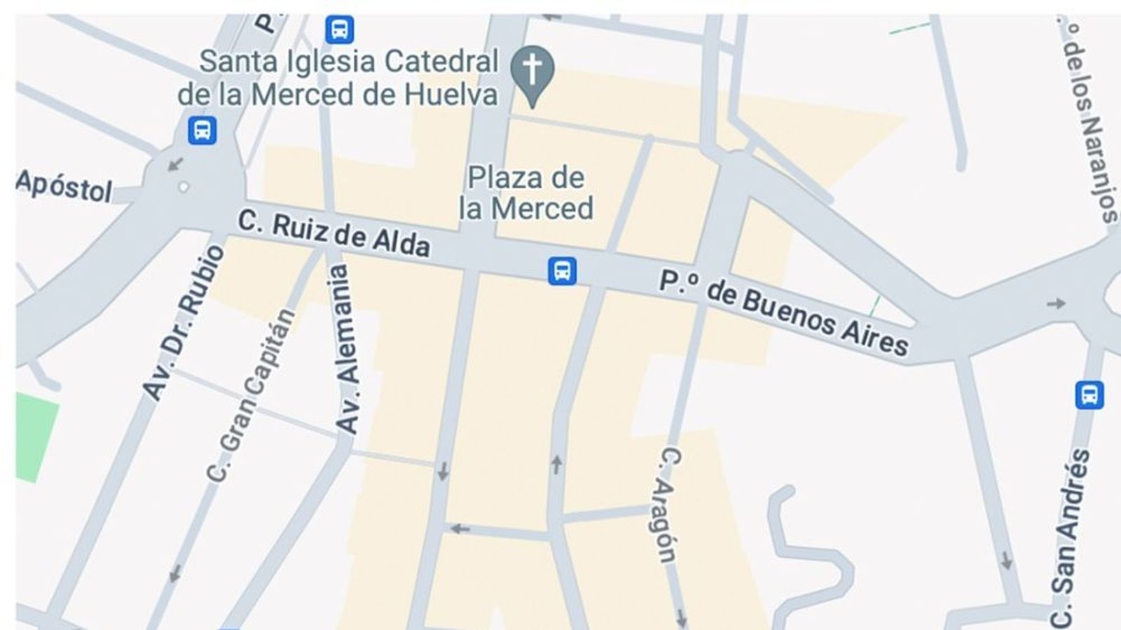 Cambio de tráfico en el Paseo de Buenos Aires en Huelva.