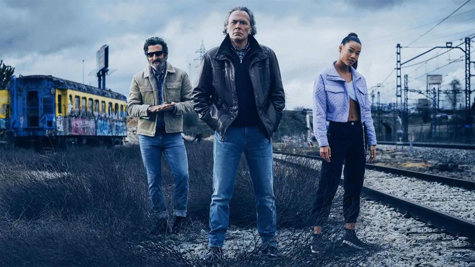 Luis Zahera, José Coronado y  Nona Sobo en la primera imagen de 'Entrevías'