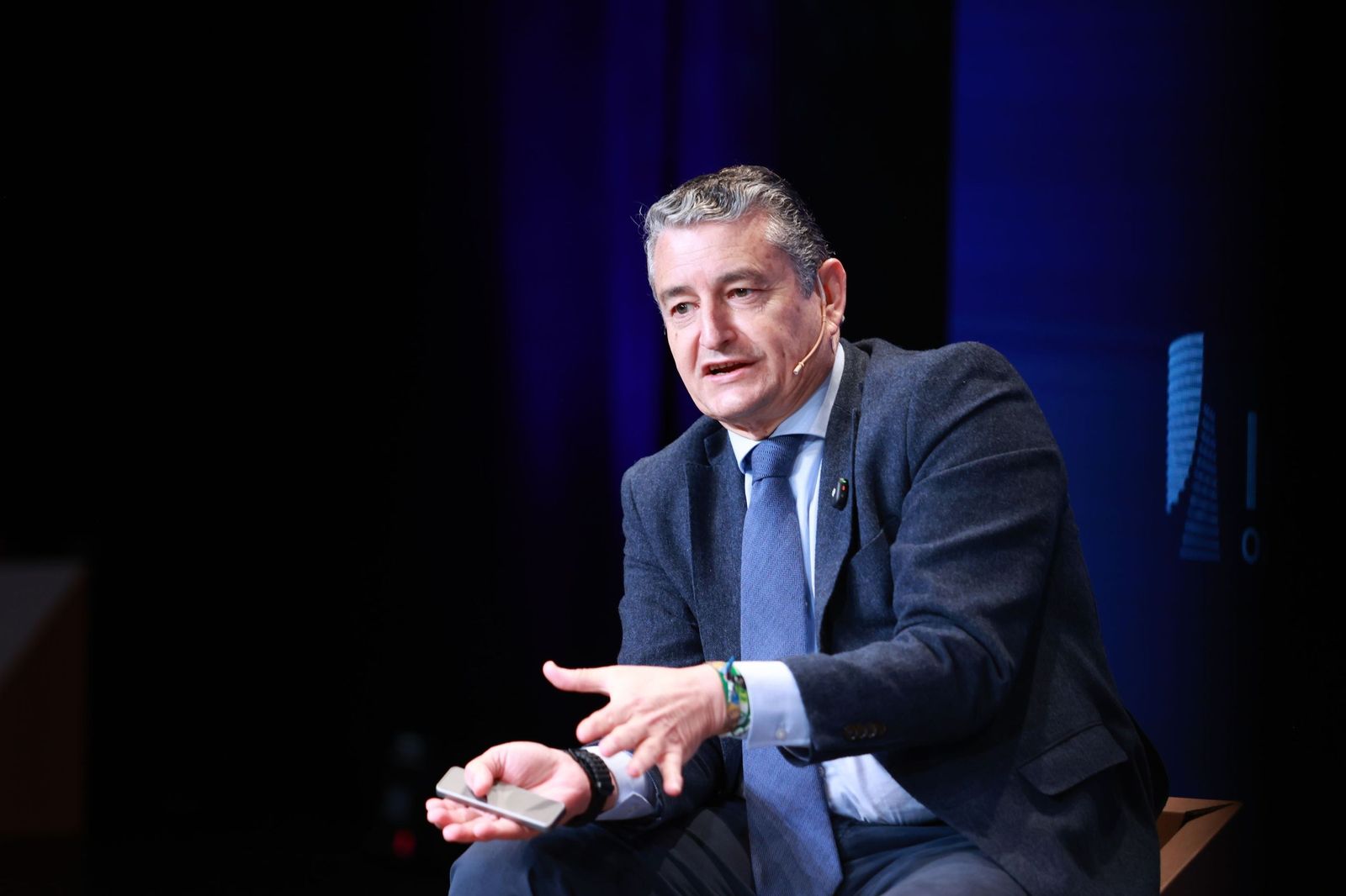 Antonio Sanz esta mañana en Huelva.