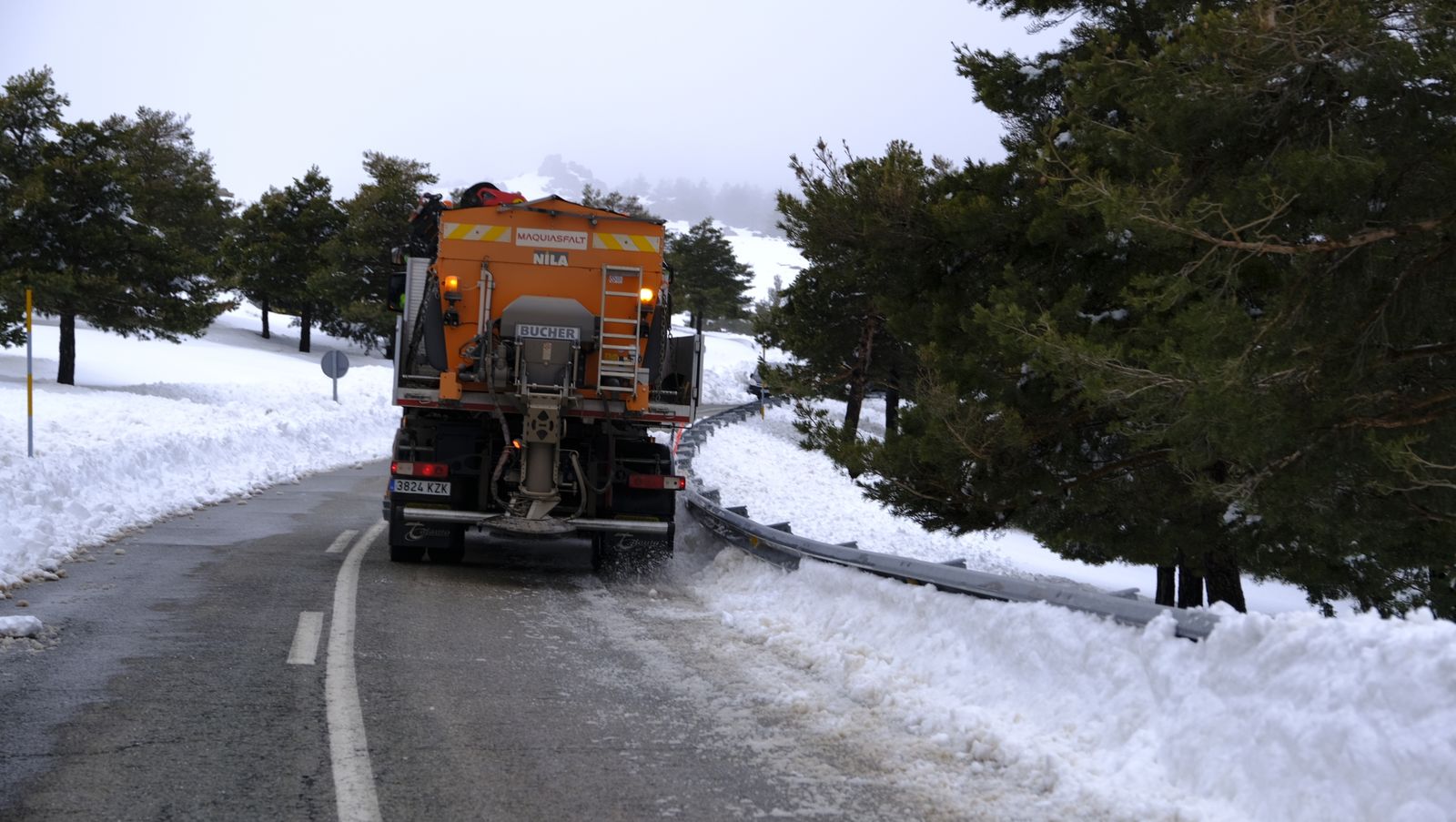 Imágenes del temporal de nieve en la provincia de Almería.
