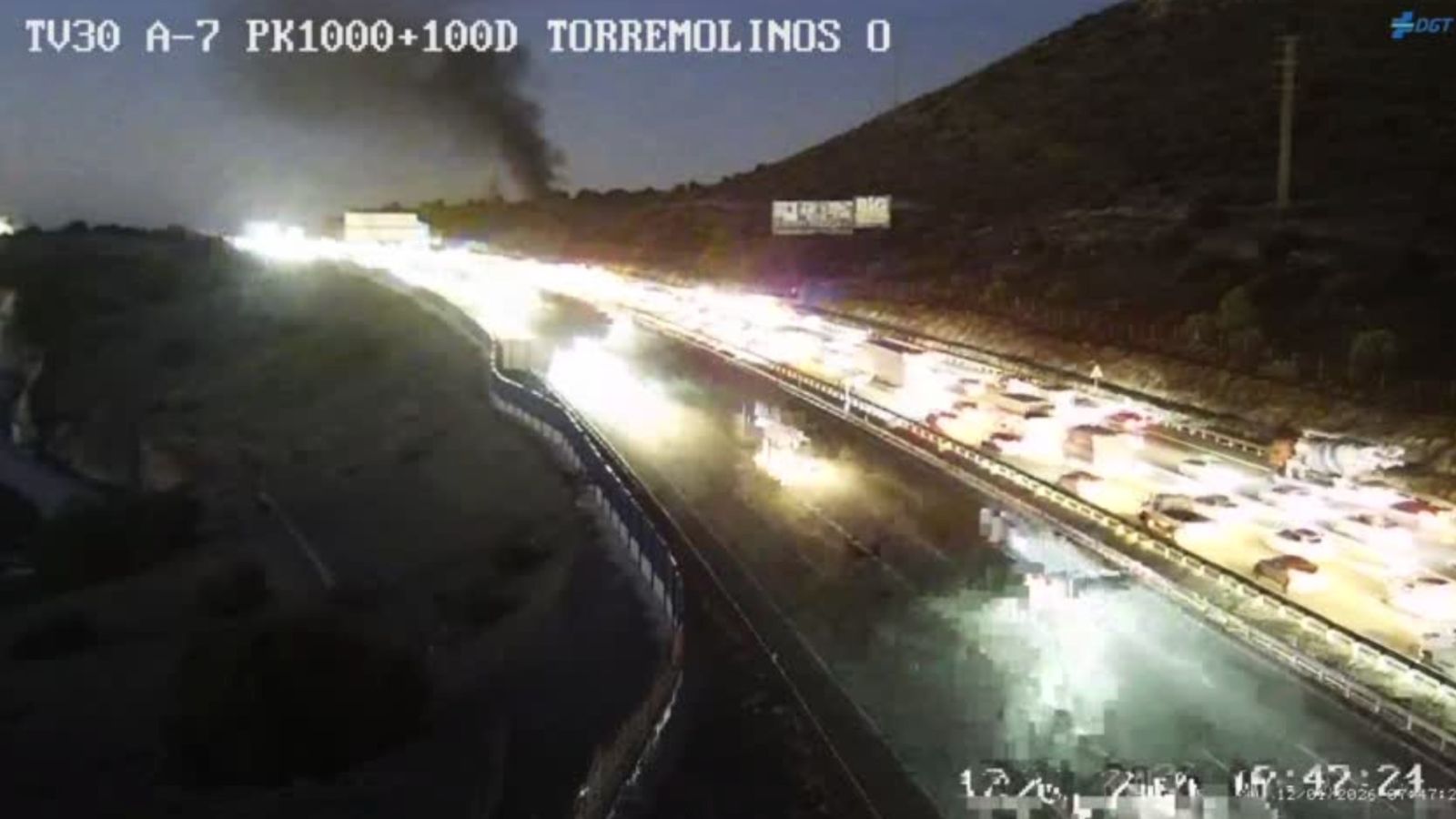 Retenciones de hasta 4 kilómetros en la A7 en sentdio Cádiz