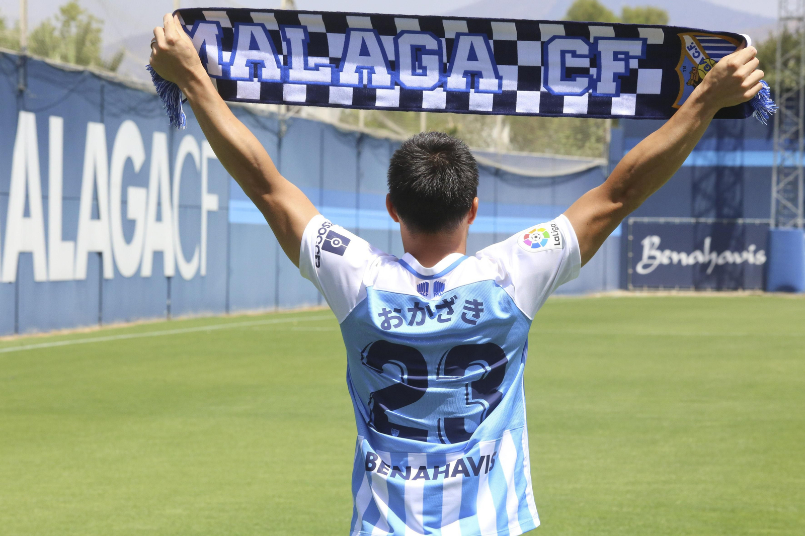 Shinji Okazaki, su fugaz paso por Málaga, en fotos