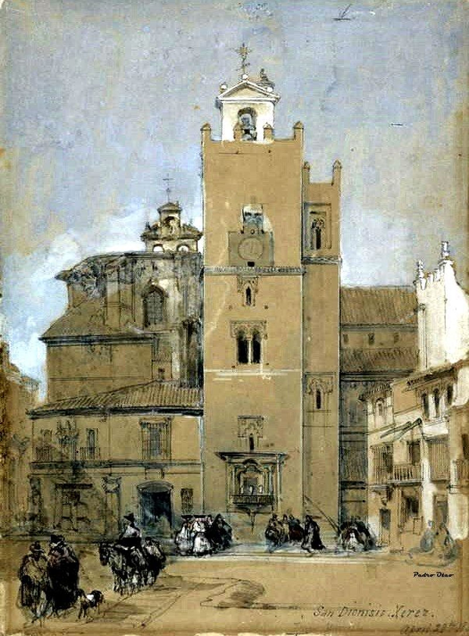 La torre de la Atalaya, por David Robert, en 1833.