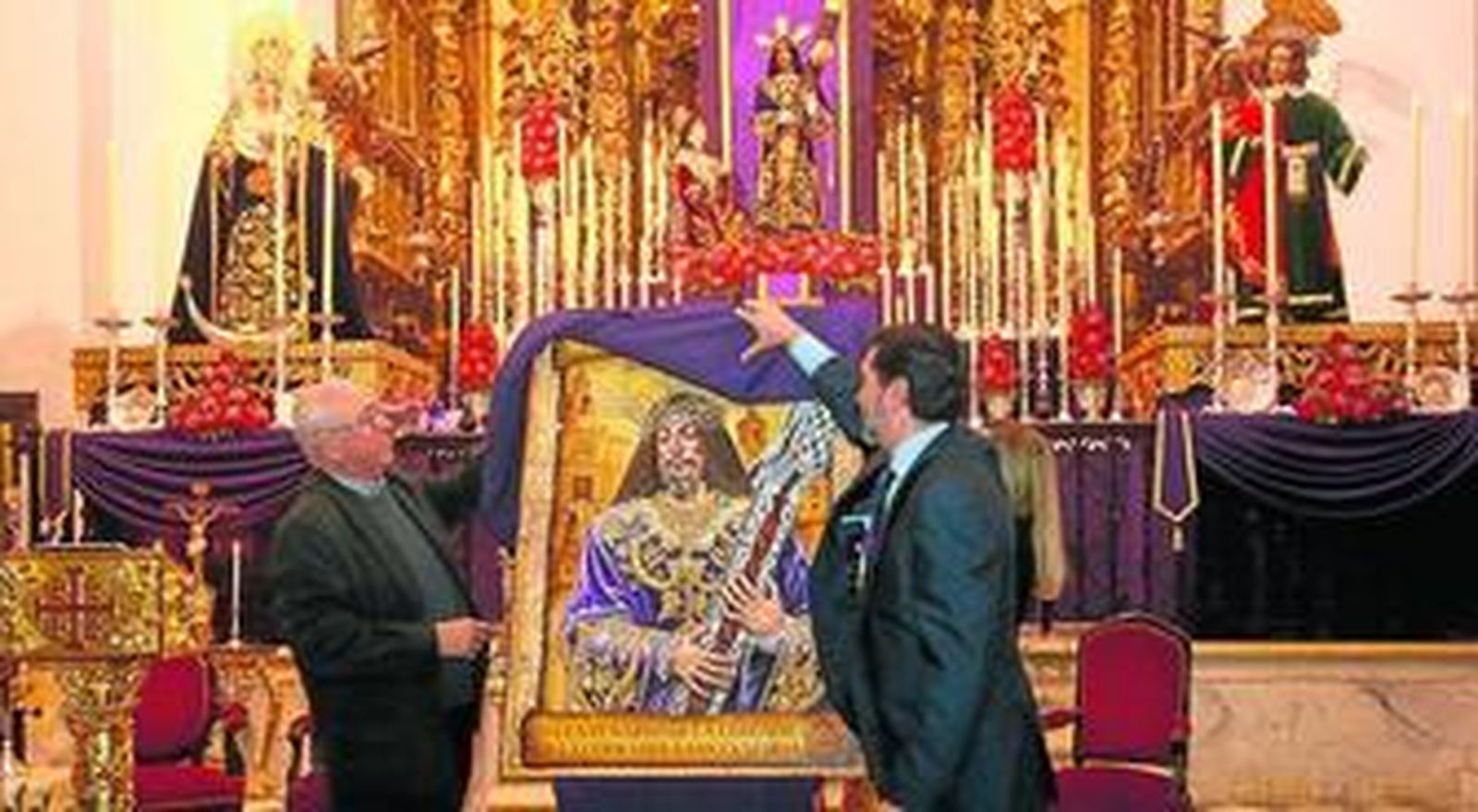 El cartel del IV centenario de la llegada de la hermandad del Nazareno a Santa María se presentó anoche.