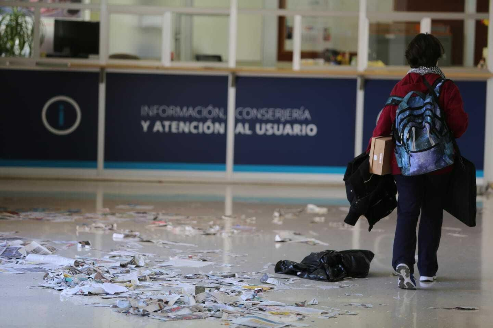 Fotos de la huelga de limpieza en la Universidad de Málaga