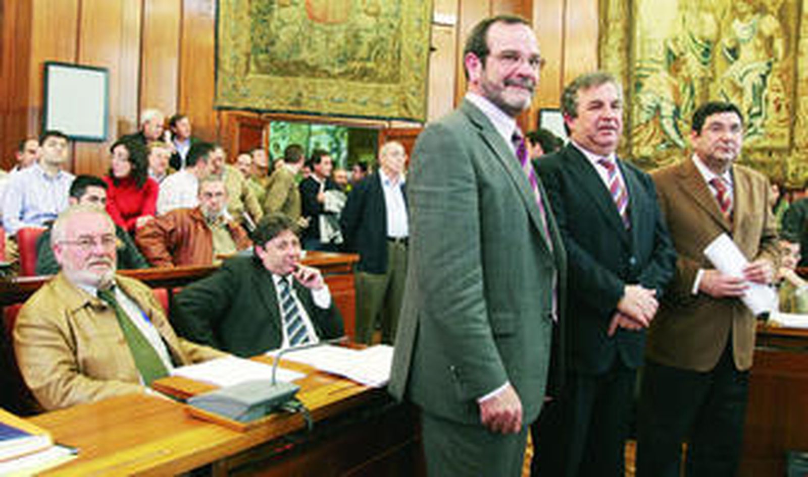 El diputado provincial Cristóbal Guerrero junto a Salvador Pendón.