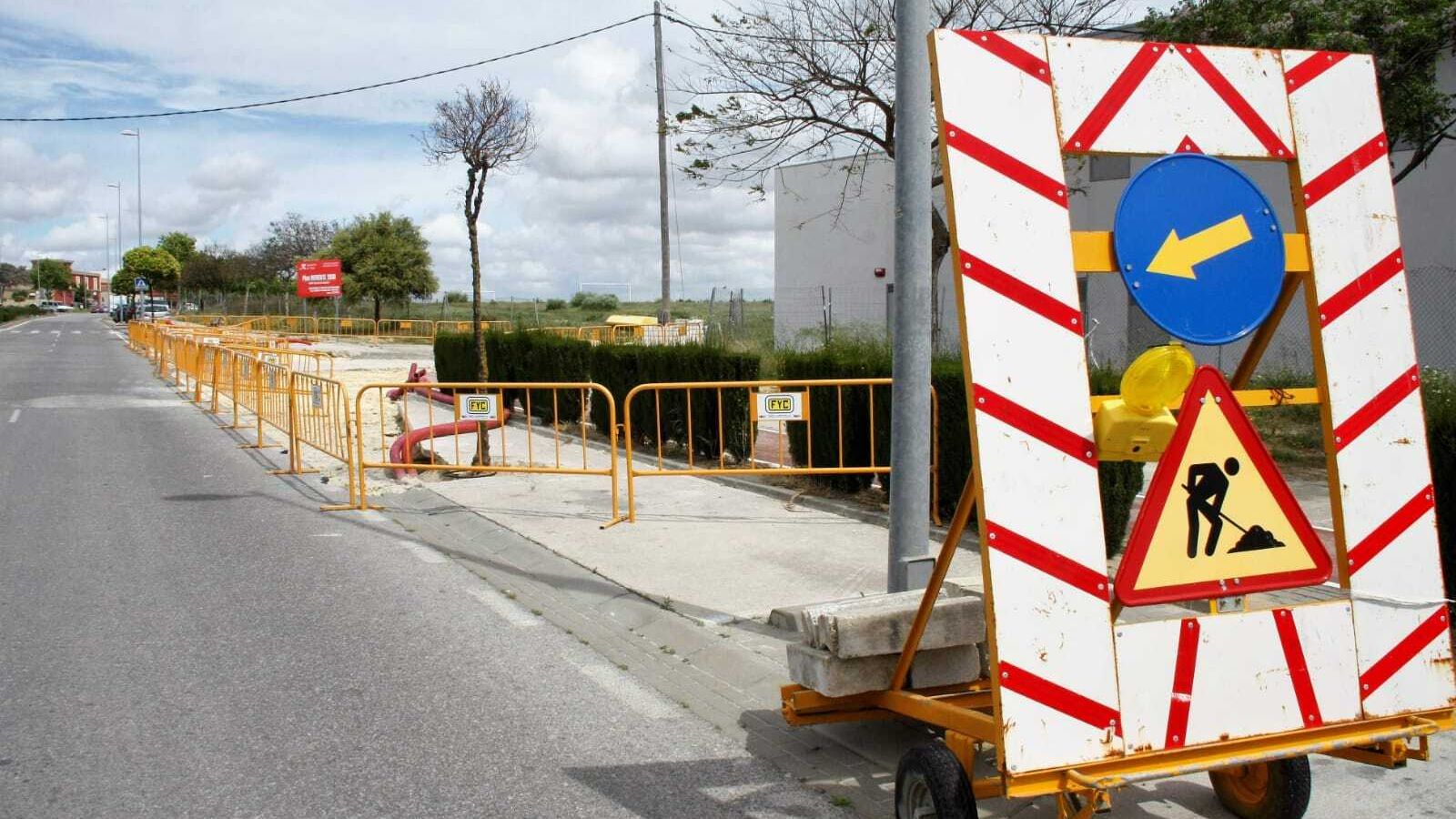 La obra de la nueva rotonda de Las Nieves sigue parada, de momento.