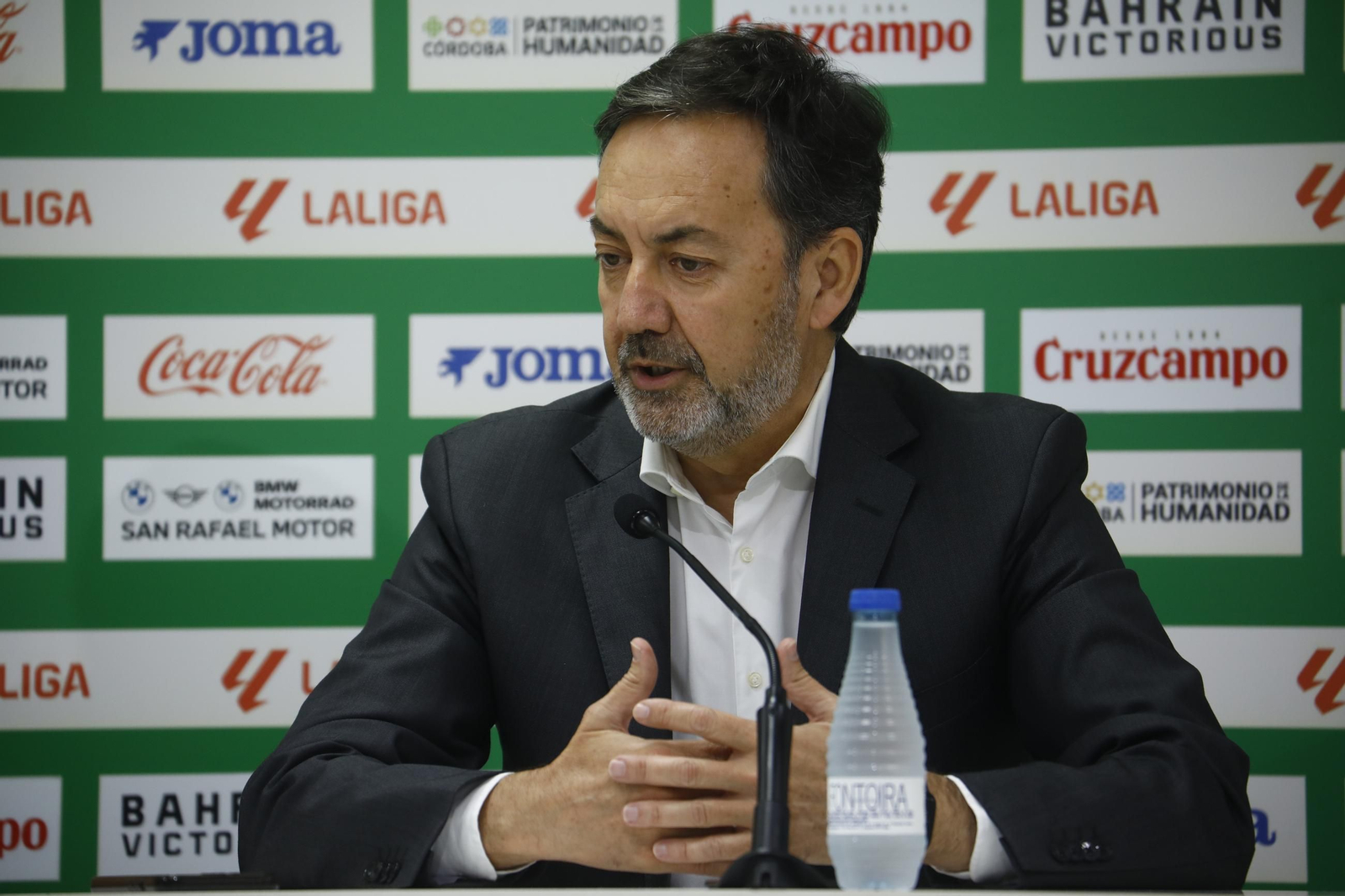 La presentación de la ampliación de contrato de Carlos Marín con el Córdoba CF, en imágenes
