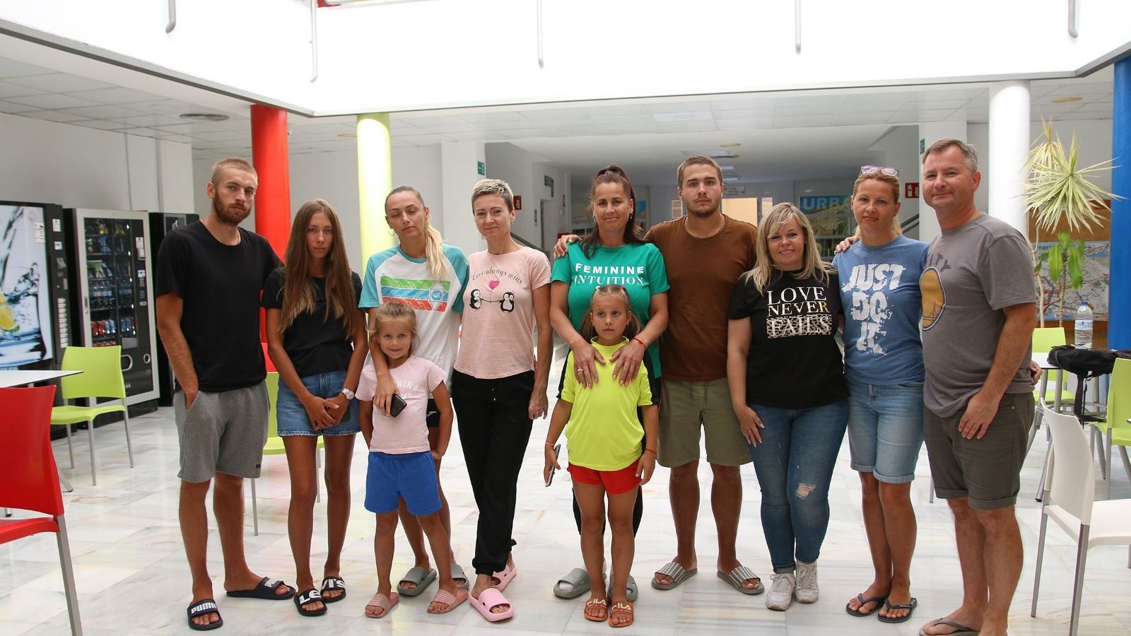 Refugiados ucranianos con discapacidad auditiva en el albergue de la capital