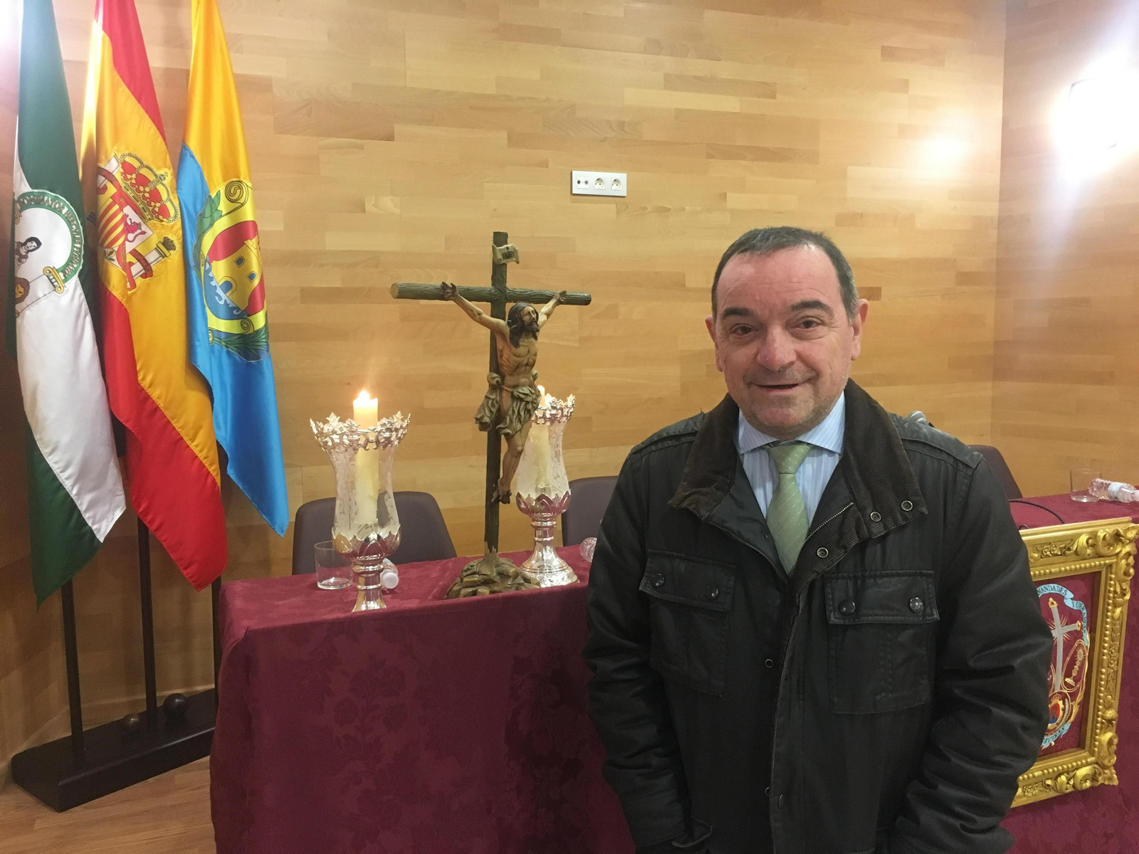 Juan Carlos Vadillo Roca, pregonero de la Semana Santa de Algeciras 2018, posa para la entrevista.