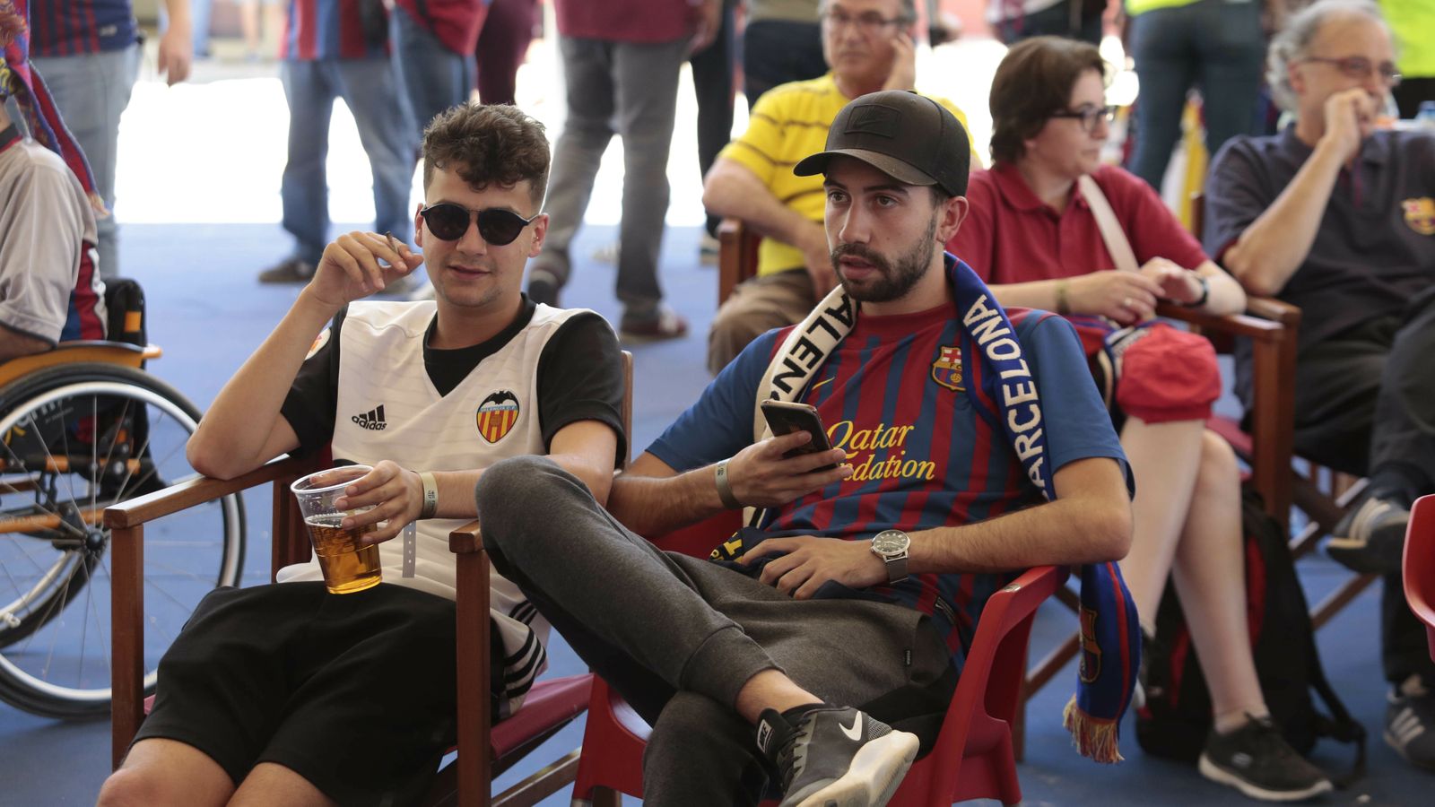 Las imágenes de la afición del Barcelona