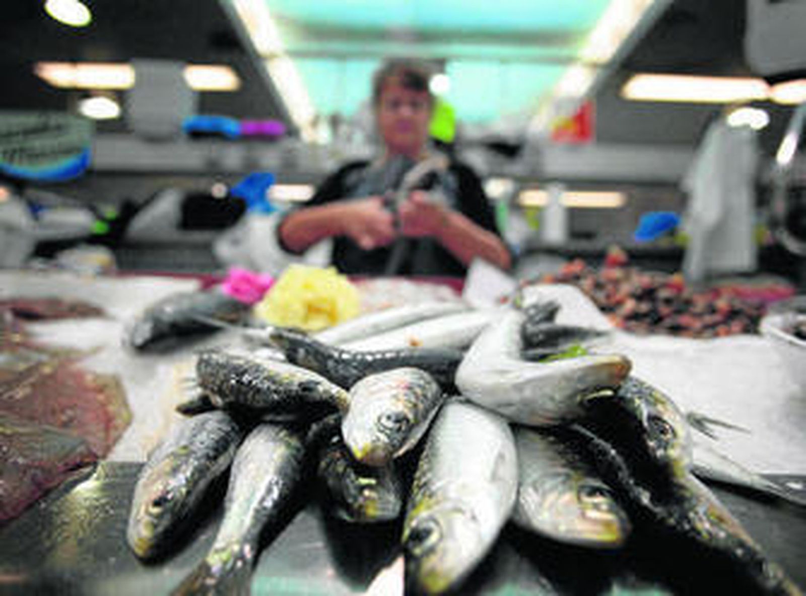 Un puesto de sardinas, en una imagen tomada el pasado verano.