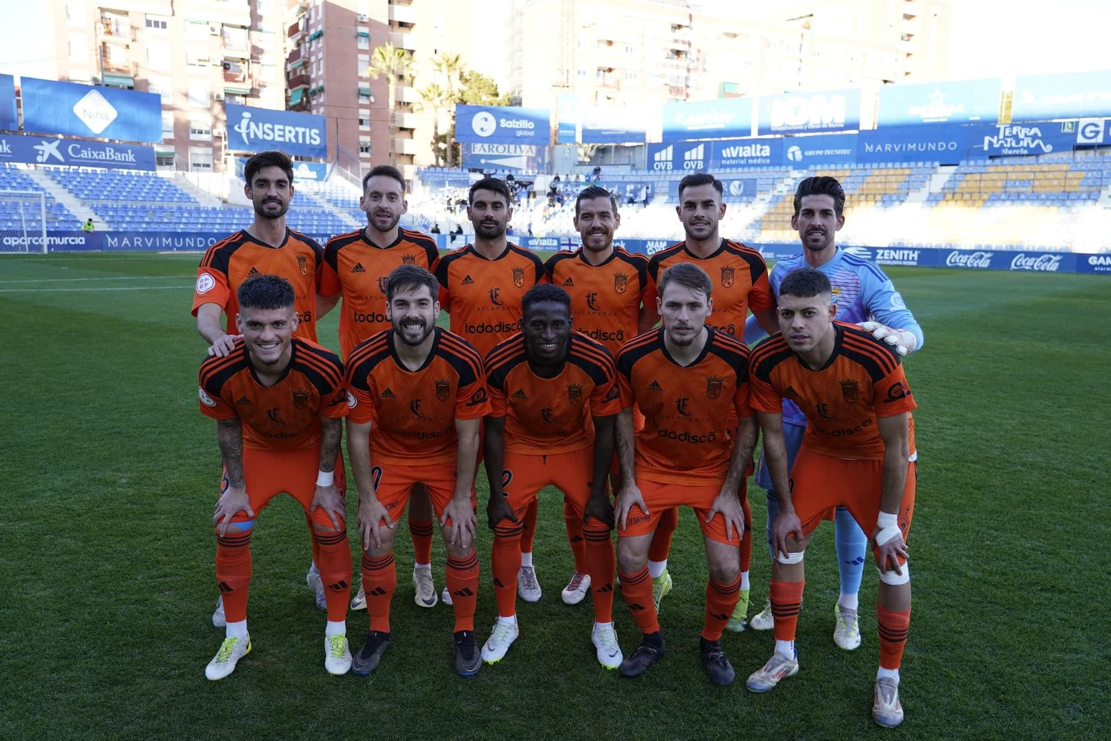 Once inicial que presentó el Xerez CD en La Condomina frente al UCAM.