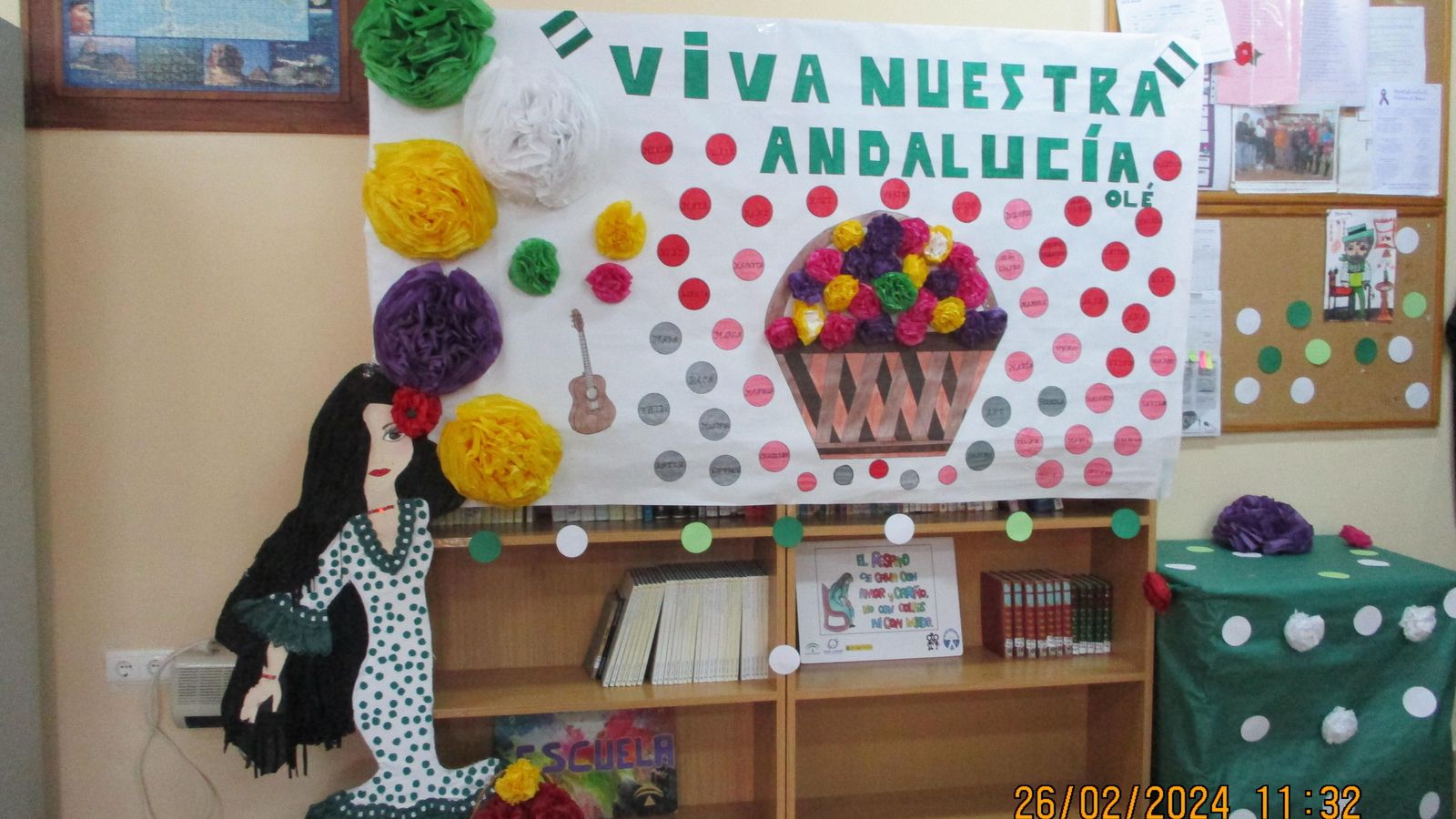 Decoración especial para reivindicar el orgullo andaluz.