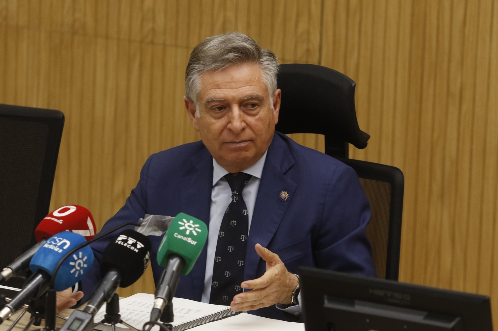 El presidente de la Audiencia Provincial, Francisco de Paula Sánchez Zamorano.