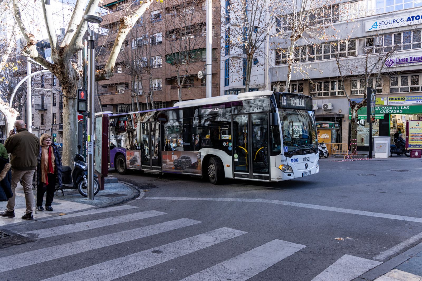 Alsa, los autobuses del servicio de transporte urbano de la ciudad de Jaén