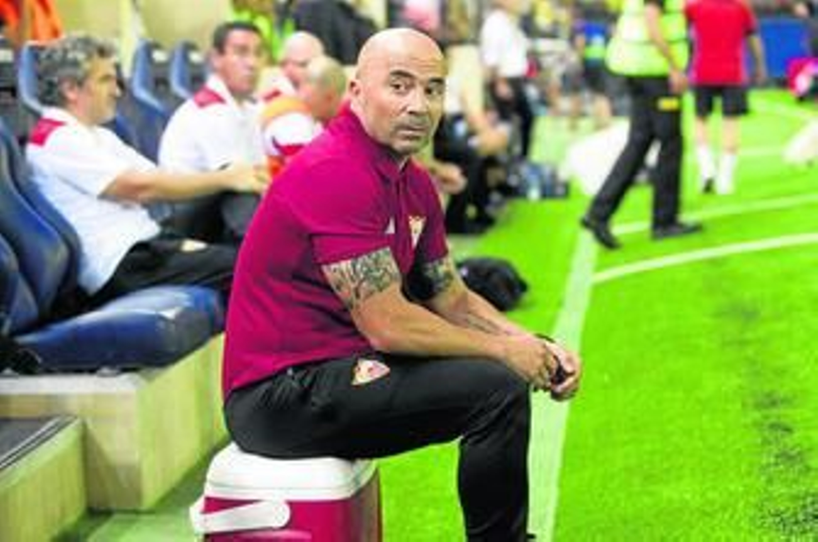 Jorge Sampaoli, en los prolegómenos del encuentro.