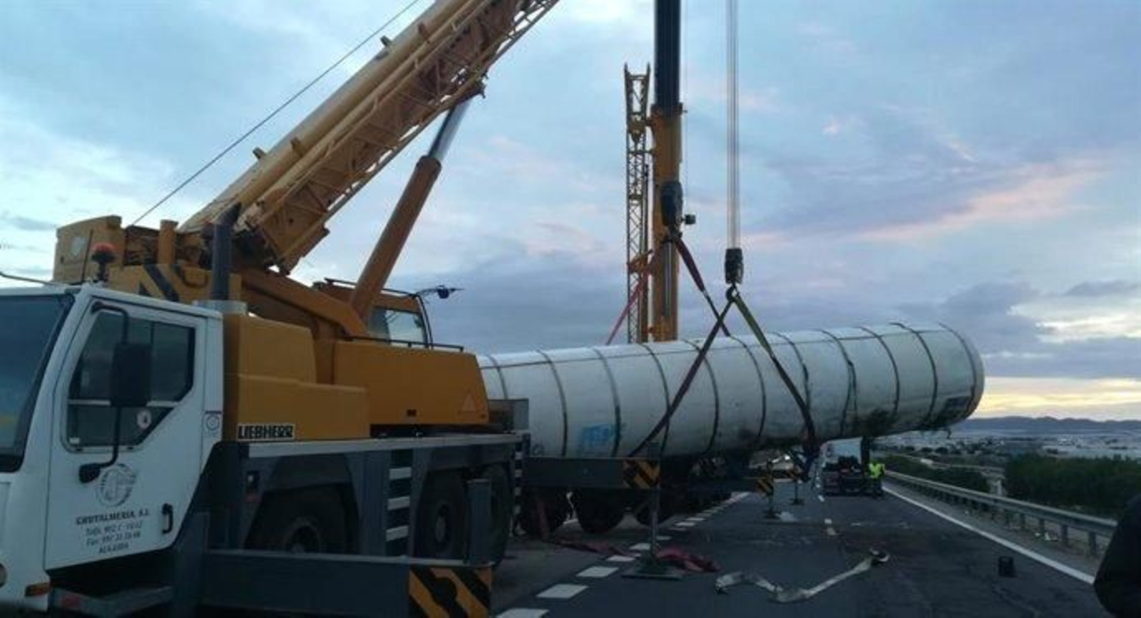 El camión transportaba 18.500 litros de gas licuado