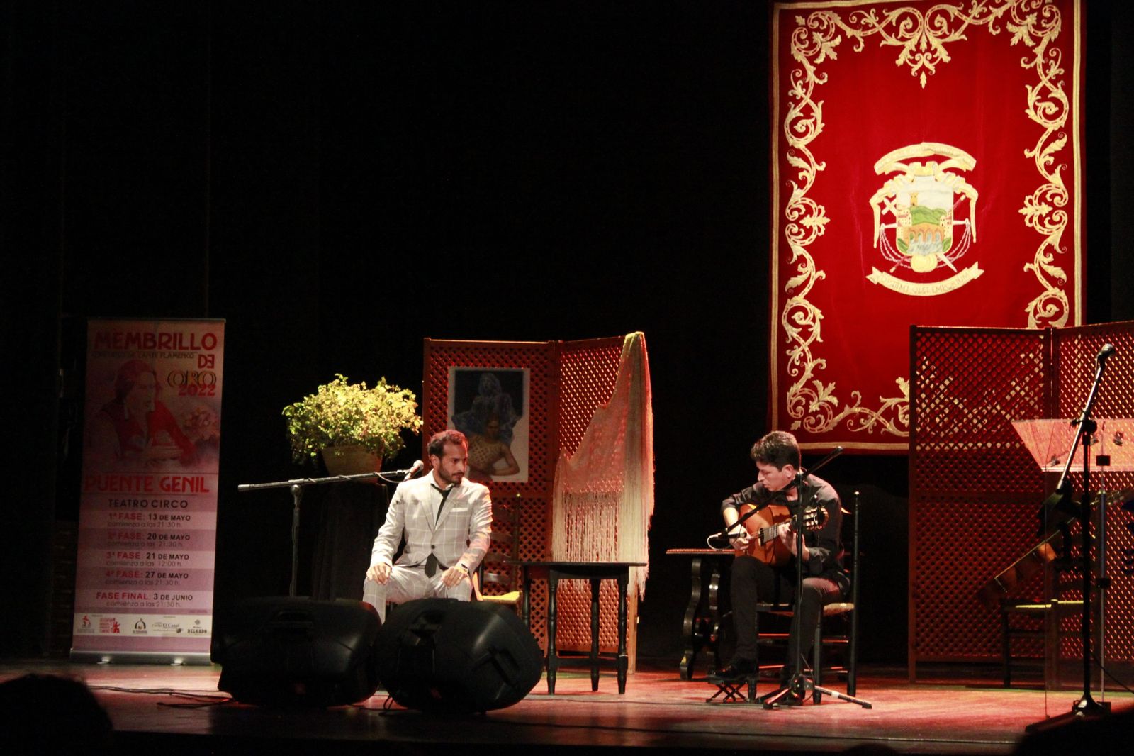 Moisés Vargas en un momento de su intervención en la final de Puente Genil