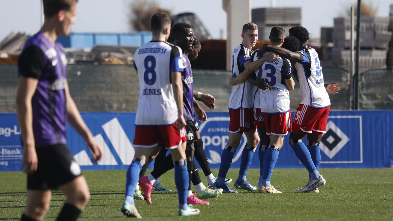 Las fotos  del partido de fútbol entre los equipos  Hamburgo - Zurich