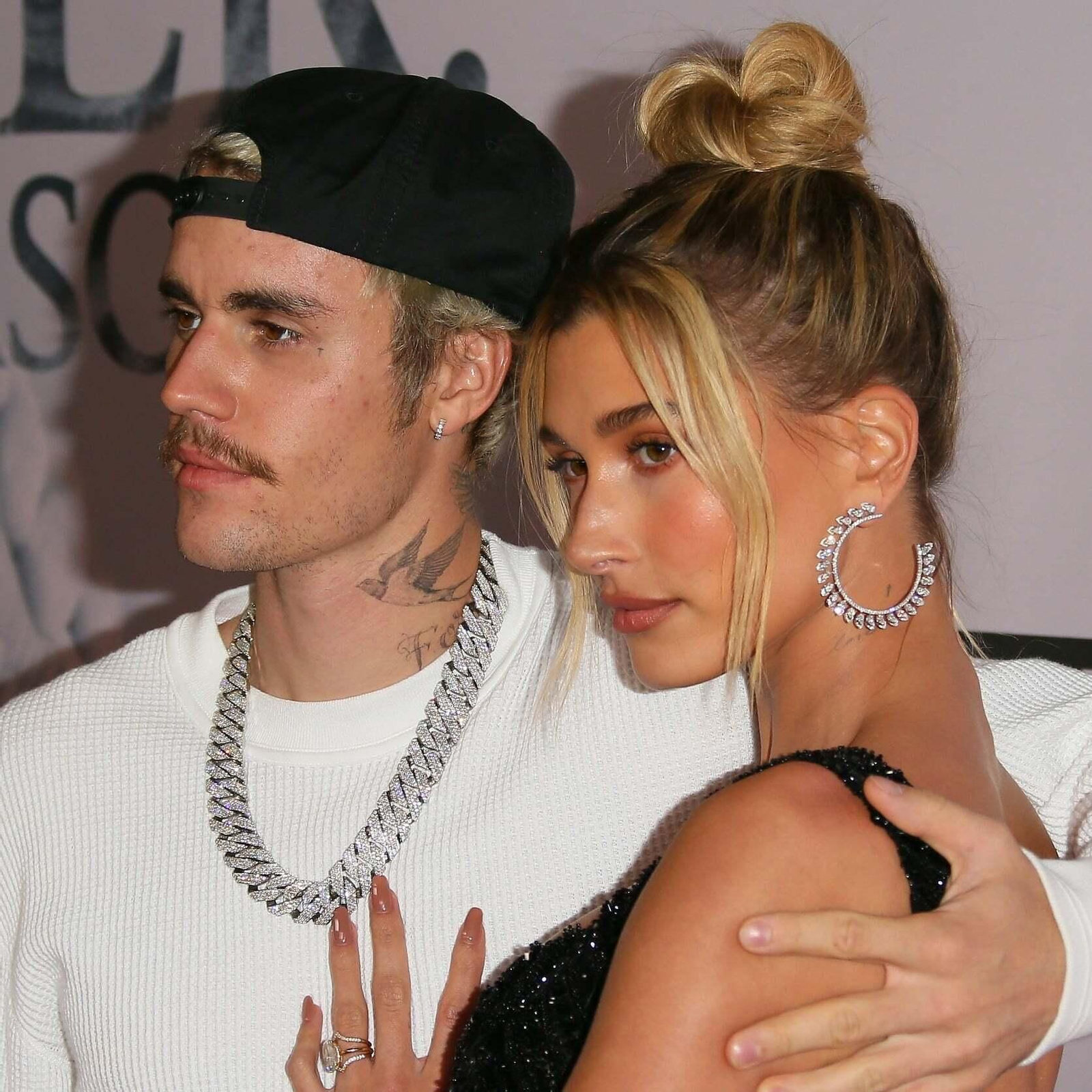 El cantante, en su última aparición pública, con su mujer, Hailey Baldwin.