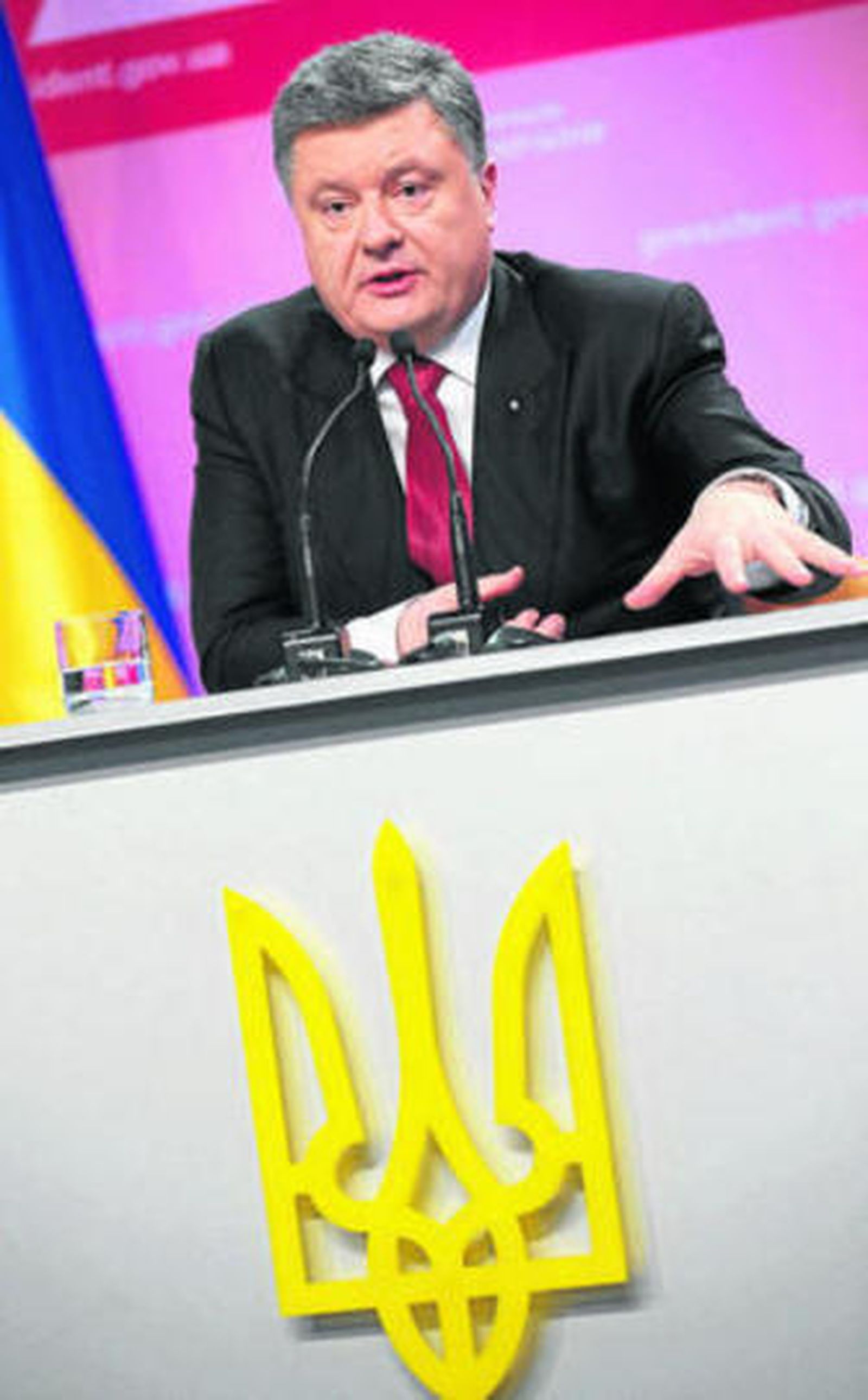 El presidente ucraniano, Petro Poroshenko, ayer en Kiev.