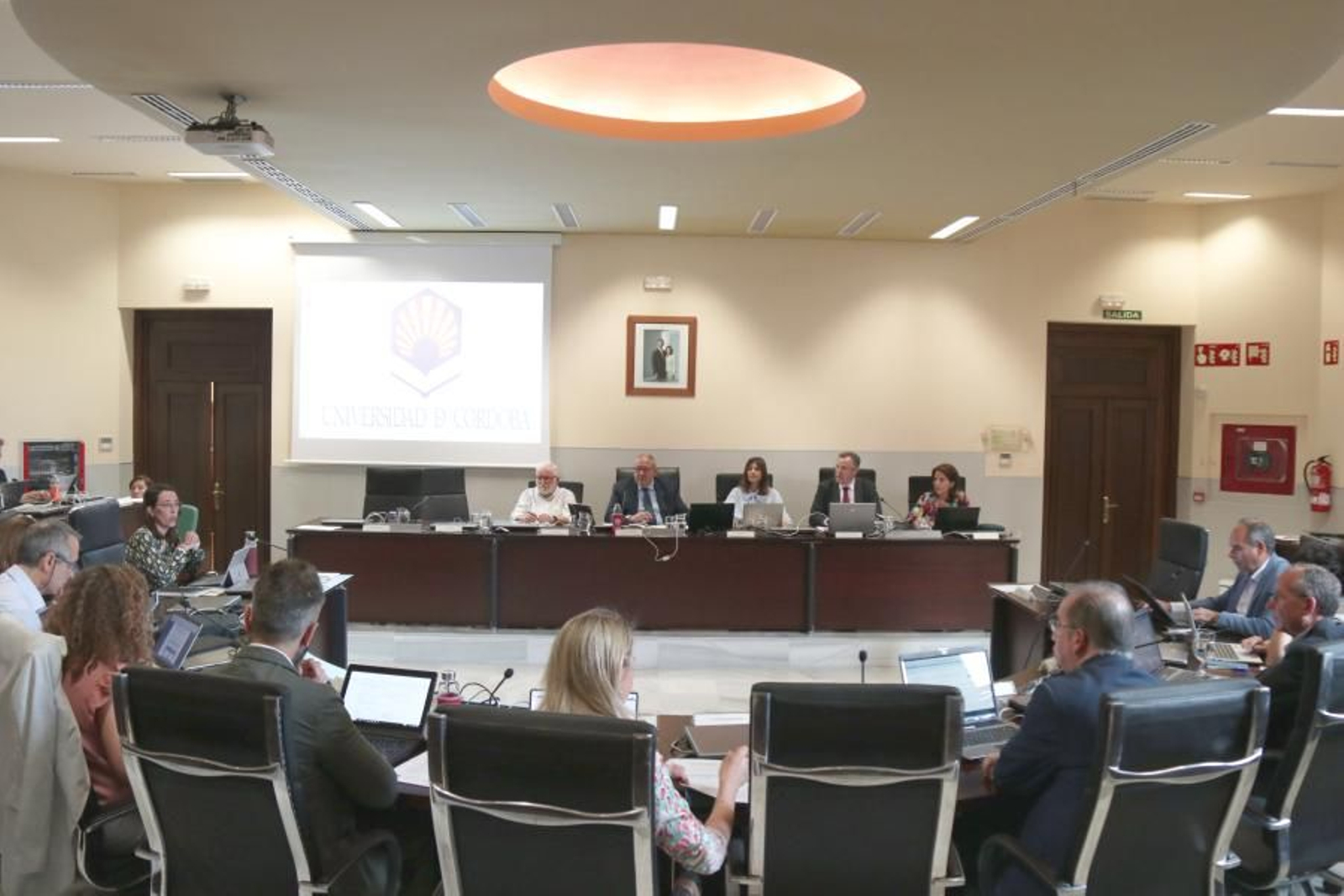 Un momento del consejo de gobierno de la Universidad de Córdoba.
