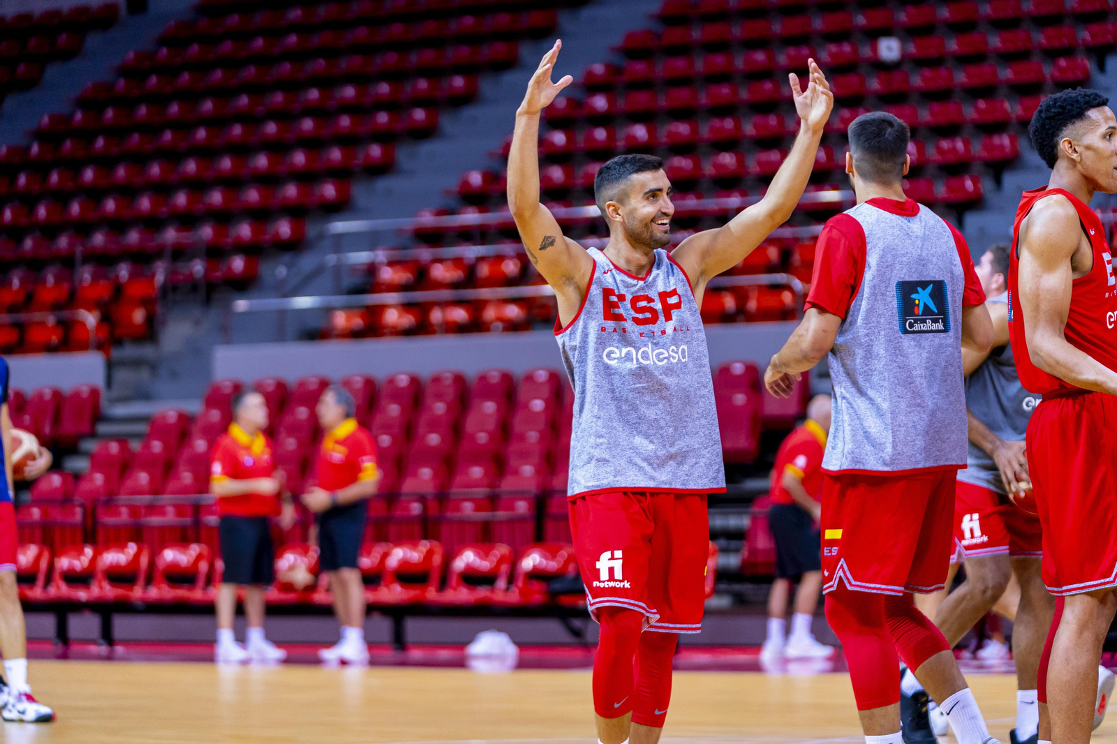 Jaime Fernández, en un entrenamiento con España este martes. Jaime Fernández, en un entrenamiento con España este martes.