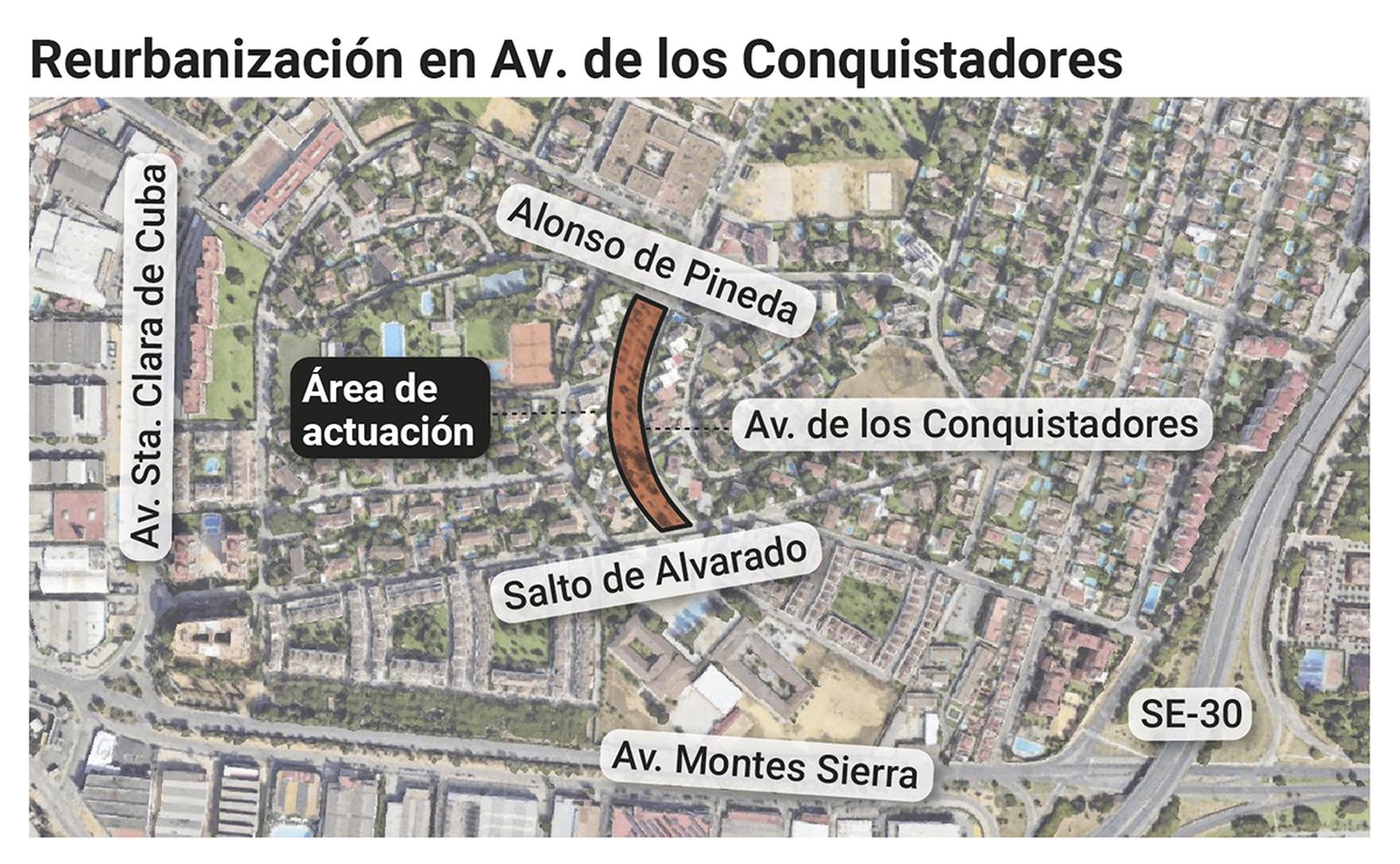 Reurbanización en Av. de los Conquistadores