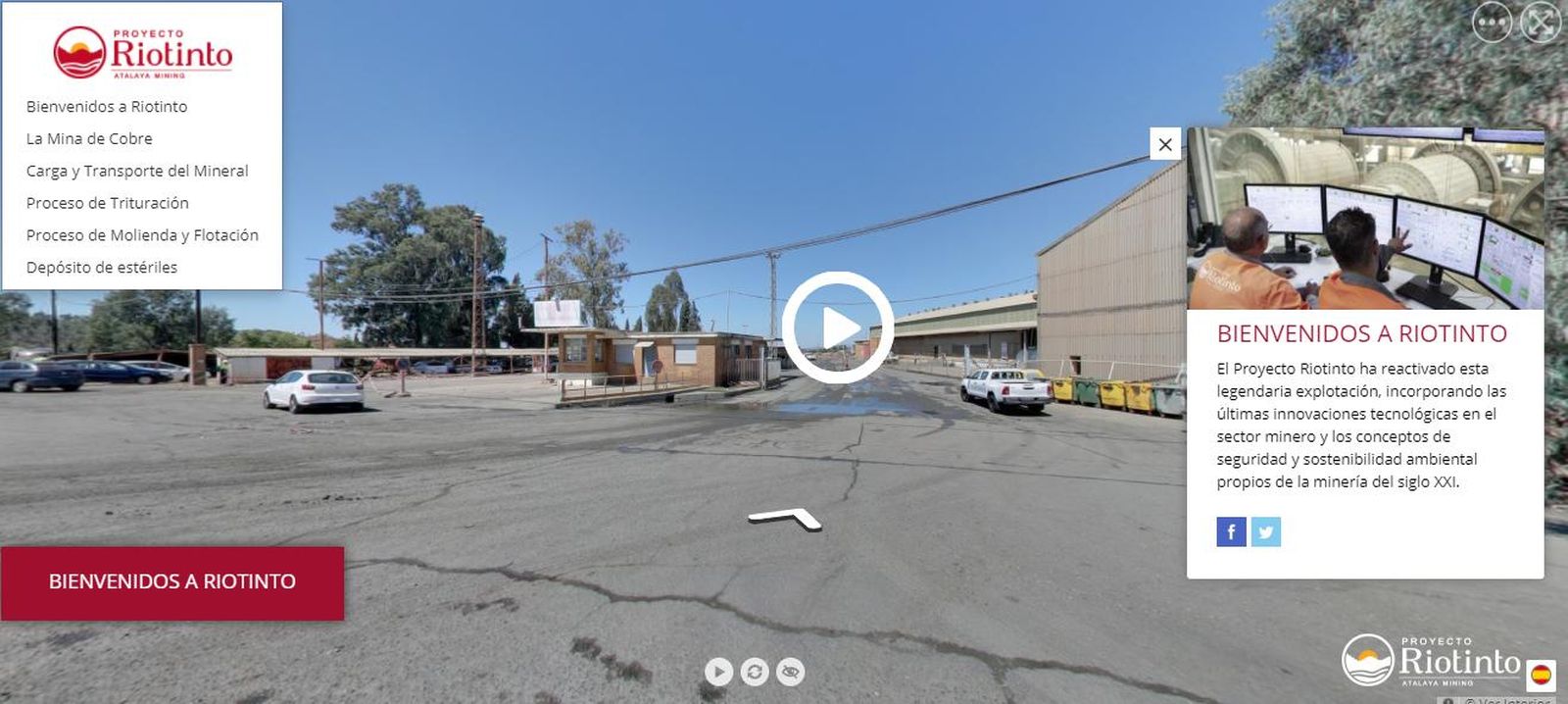 Página web de acceso a la visita.