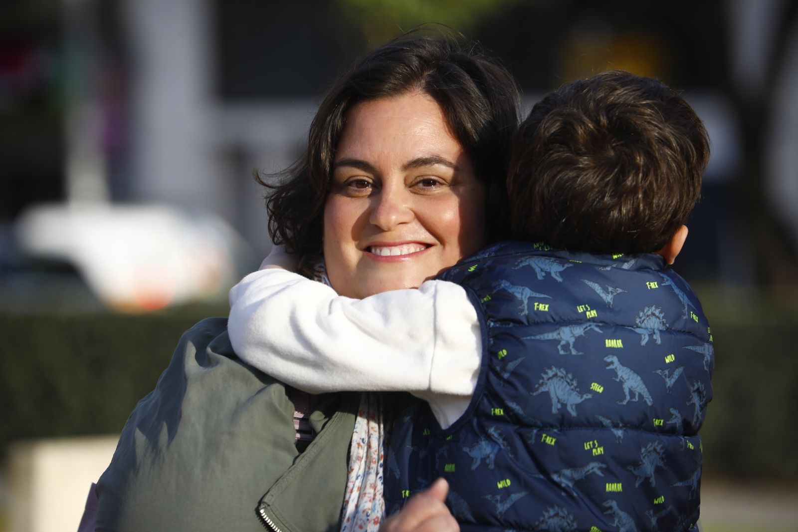 Rafi Sibajas y su hijo Pedro, de poco más de cuatro años.